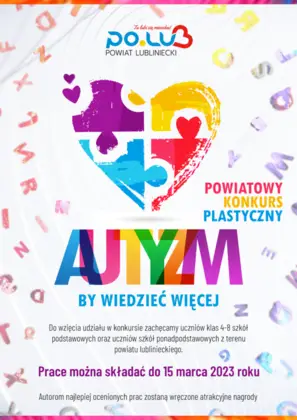 Powiatowy Konkurs Plastyczny na plakat „Autyzm – by wiedzieć więcej”