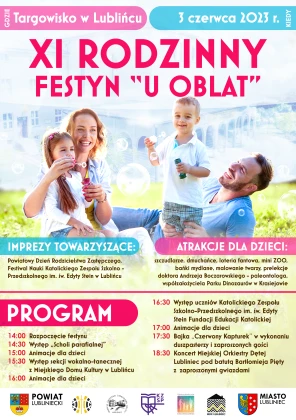Zapraszamy na XI Rodzinny Festyn 'U Oblat' - 3 czerwca 2023 r. na targowisku w Lublińcu