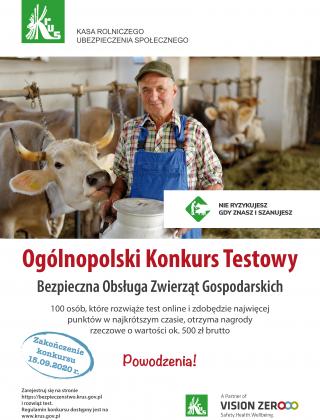 Ogólnopolski Konkurs Testowy z Zakresu Bezpiecznej Pracy w Gospodarstwie Rolnym