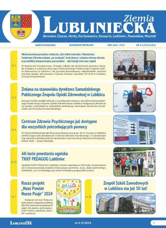 Ziemia Lubliniecka 4-5/2024 - Gazeta powiatowa