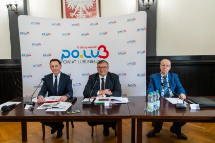 Konferencja prasowa Zarządu Powiatu w Lublińcu dotycząca Samodzielnego Publicznego Zespołu Opieki Zdrowotnej w Lublińcu