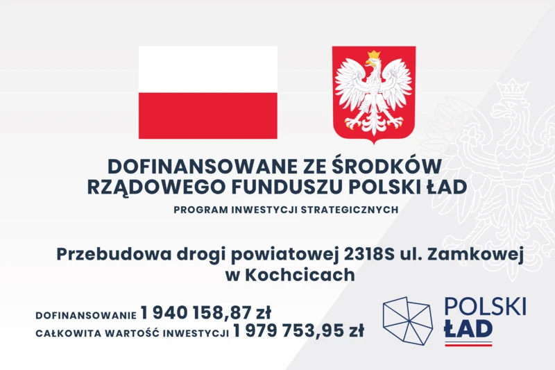 Przebudowa drogi powiatowej 2318S ul. Zamkowej w Kochcicach